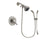 Delta Lahara Stainless Steel Finish Dual Control Shower Faucet System Package with Shower Head and Handshower with Slide Bar Includes Rough-in Valve DSP1398V