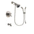 Delta Trinsic Stainless Steel Finish Dual Control Tub and Shower Faucet System Package with Shower Head and Handshower with Slide Bar Includes Rough-in Valve and Tub Spout DSP1399V