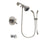 Delta Compel Stainless Steel Finish Dual Control Tub and Shower Faucet System Package with Shower Head and Handshower with Slide Bar Includes Rough-in Valve and Tub Spout DSP1401V