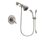 Delta Leland Stainless Steel Finish Dual Control Shower Faucet System Package with Shower Head and Handshower with Slide Bar Includes Rough-in Valve DSP1404V