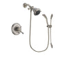 Delta Cassidy Stainless Steel Finish Dual Control Shower Faucet System Package with Shower Head and Handshower with Slide Bar Includes Rough-in Valve DSP1410V