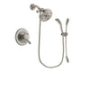 Delta Leland Stainless Steel Finish Dual Control Shower Faucet System Package with 5-1/2 inch Shower Head and Handshower with Slide Bar Includes Rough-in Valve DSP1506V