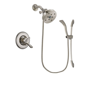 Delta Linden Stainless Steel Finish Dual Control Shower Faucet System Package with 5-1/2 inch Shower Head and Handshower with Slide Bar Includes Rough-in Valve DSP1510V