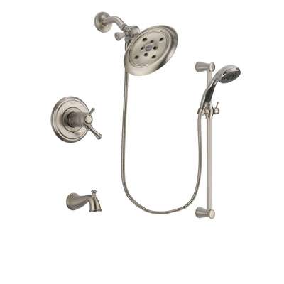 Delta Cassidy Stainless Steel Finish Tub and Shower System w/Hand Spray DSP1589V