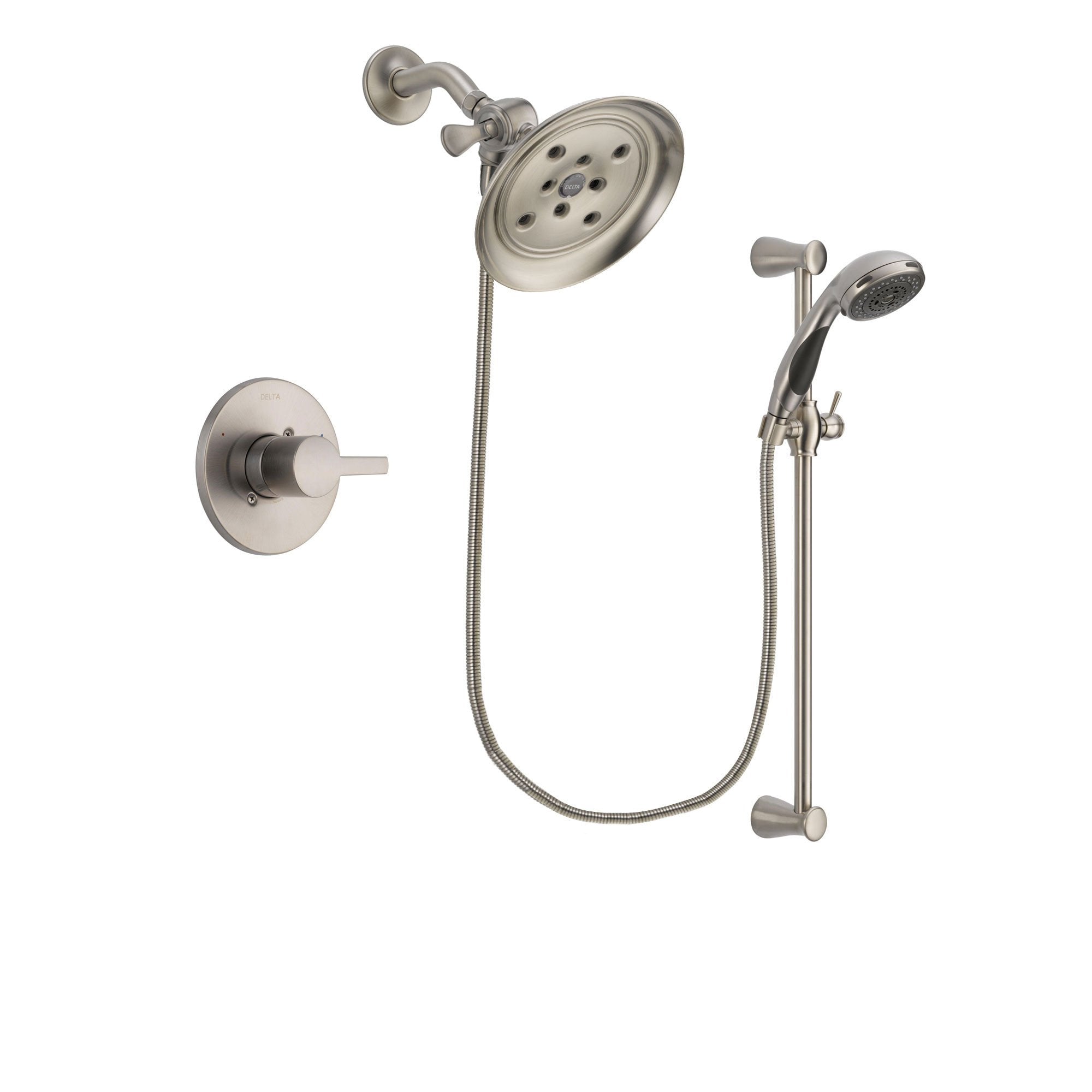 Delta Compel Stainless Steel Finish Shower Faucet System w/ Hand Spray DSP1596V