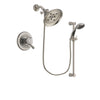 Delta Leland Stainless Steel Finish Dual Control Shower Faucet System Package with Large Rain Showerhead and Handheld Shower Spray with Slide Bar Includes Rough-in Valve DSP1608V
