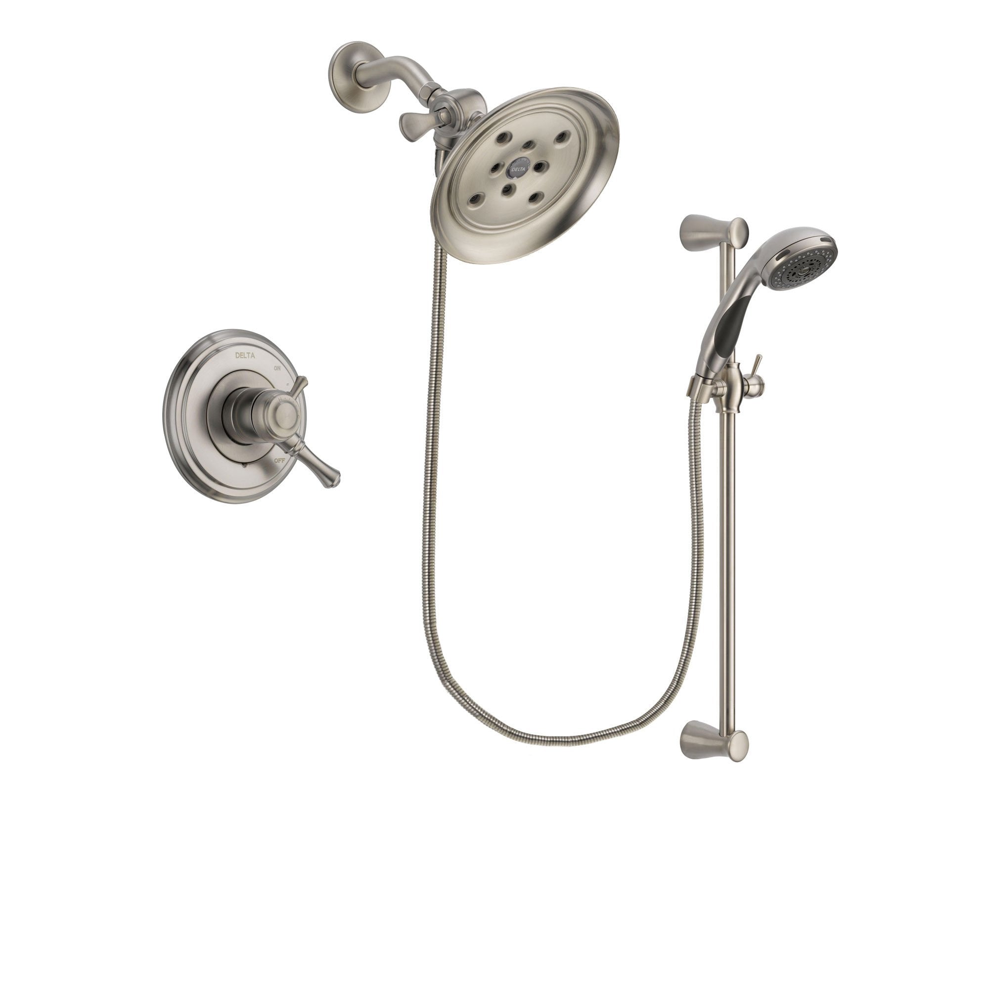 Delta Cassidy Stainless Steel Finish Shower Faucet System w/Hand Shower DSP1614V