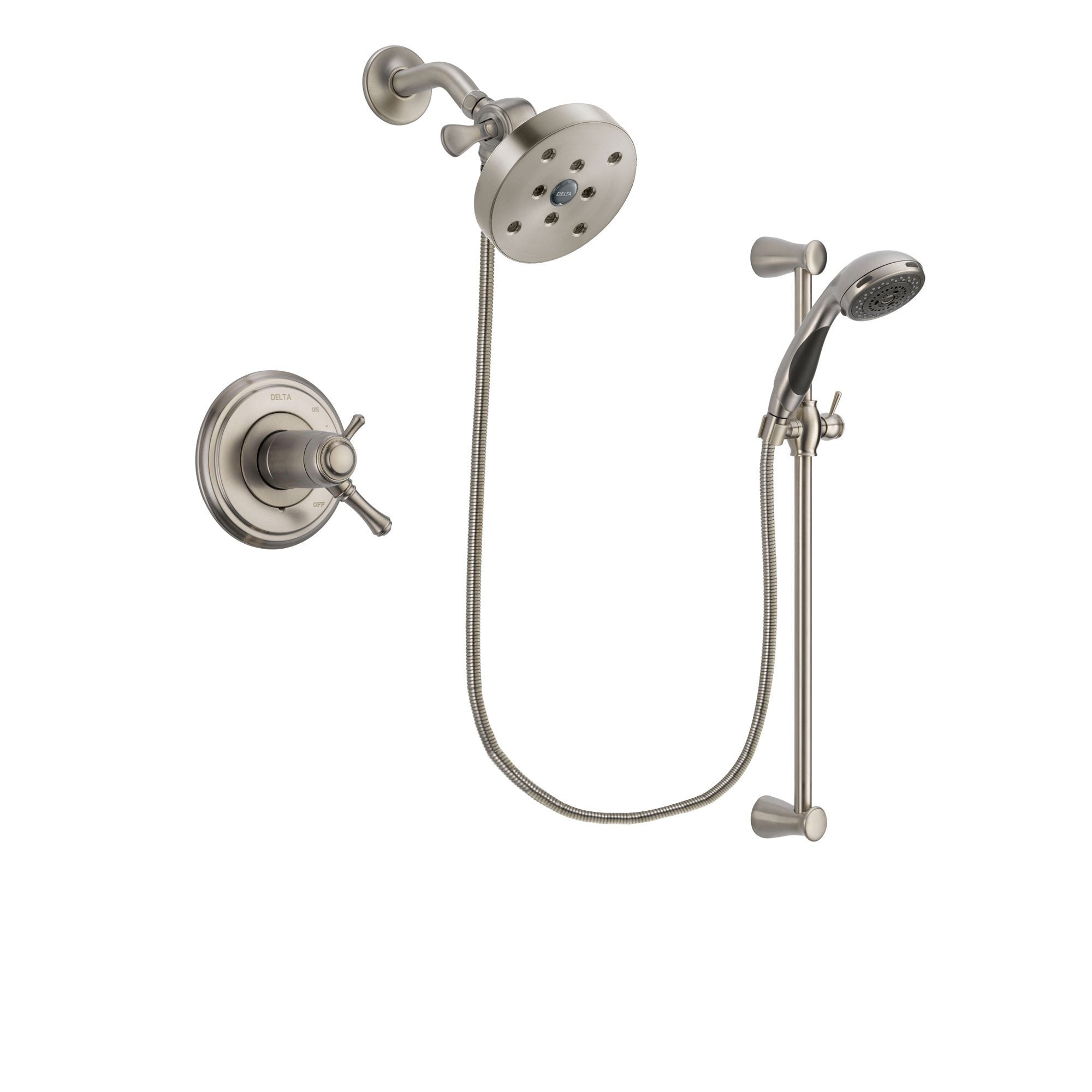Delta Cassidy Stainless Steel Finish Shower Faucet System w/Hand Shower DSP1624V