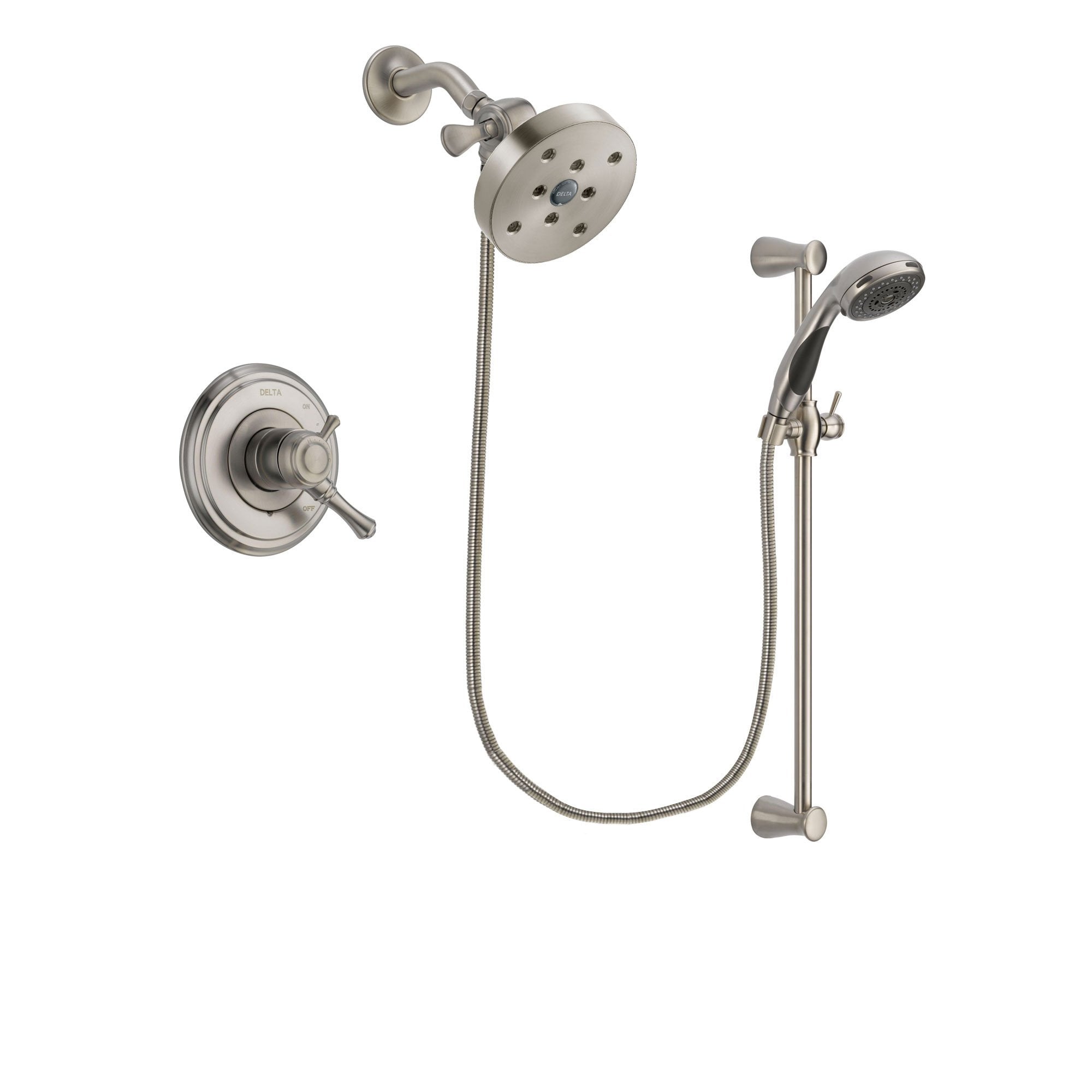 Delta Cassidy Stainless Steel Finish Shower Faucet System w/Hand Shower DSP1648V
