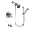 Delta Trinsic Stainless Steel Finish Dual Control Tub and Shower Faucet System Package with Shower Head and 7-Spray Handheld Shower with Slide Bar Includes Rough-in Valve and Tub Spout DSP1671V
