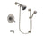 Delta Leland Stainless Steel Finish Dual Control Tub and Shower Faucet System Package with Shower Head and 7-Spray Handheld Shower with Slide Bar Includes Rough-in Valve and Tub Spout DSP1675V