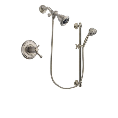 Delta Cassidy Stainless Steel Finish Thermostatic Shower Faucet System Package with Water Efficient Showerhead and 7-Spray Handheld Shower with Slide Bar Includes Rough-in Valve DSP1692V