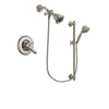 Delta Linden Stainless Steel Finish Dual Control Shower Faucet System Package with Water Efficient Showerhead and 7-Spray Handheld Shower with Slide Bar Includes Rough-in Valve DSP1714V