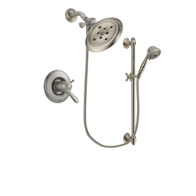 Delta Lahara Stainless Steel Finish Shower Faucet System w/ Hand Spray DSP1718V