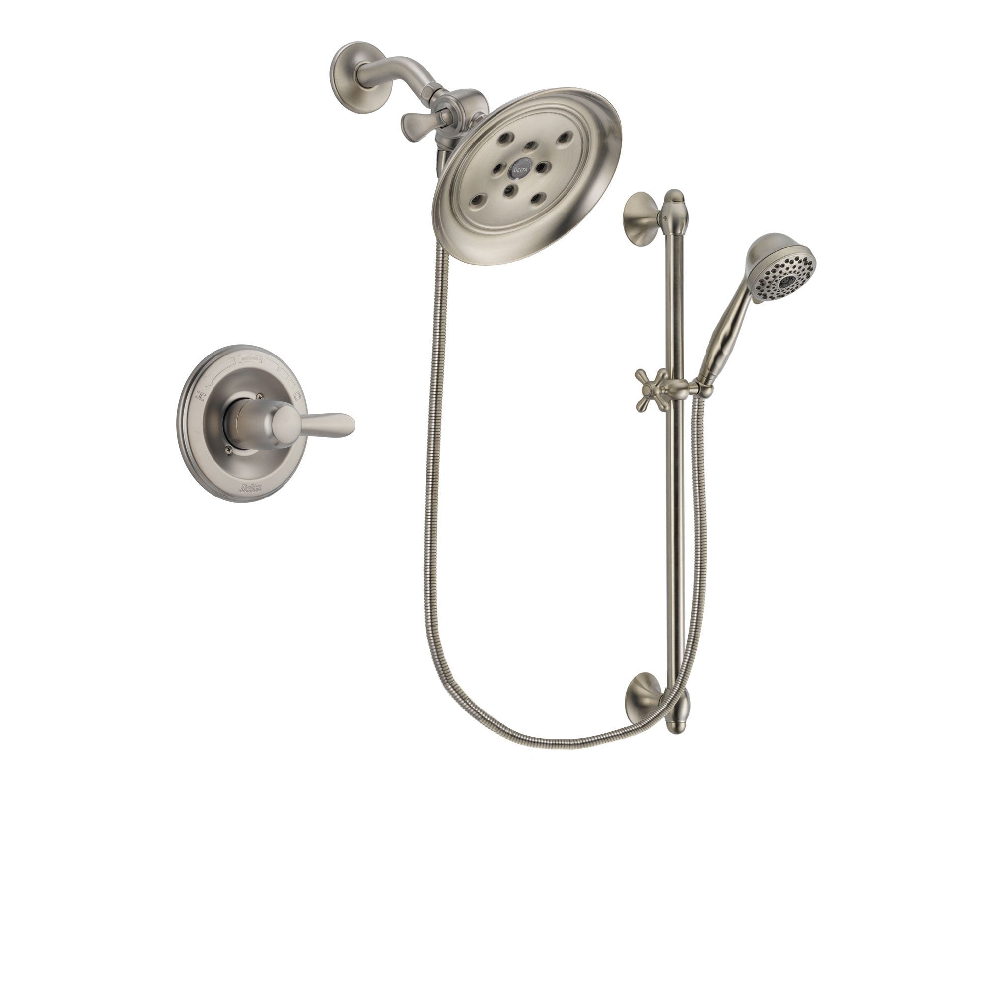 Delta Lahara Stainless Steel Finish Shower Faucet System w/ Hand Spray DSP1728V