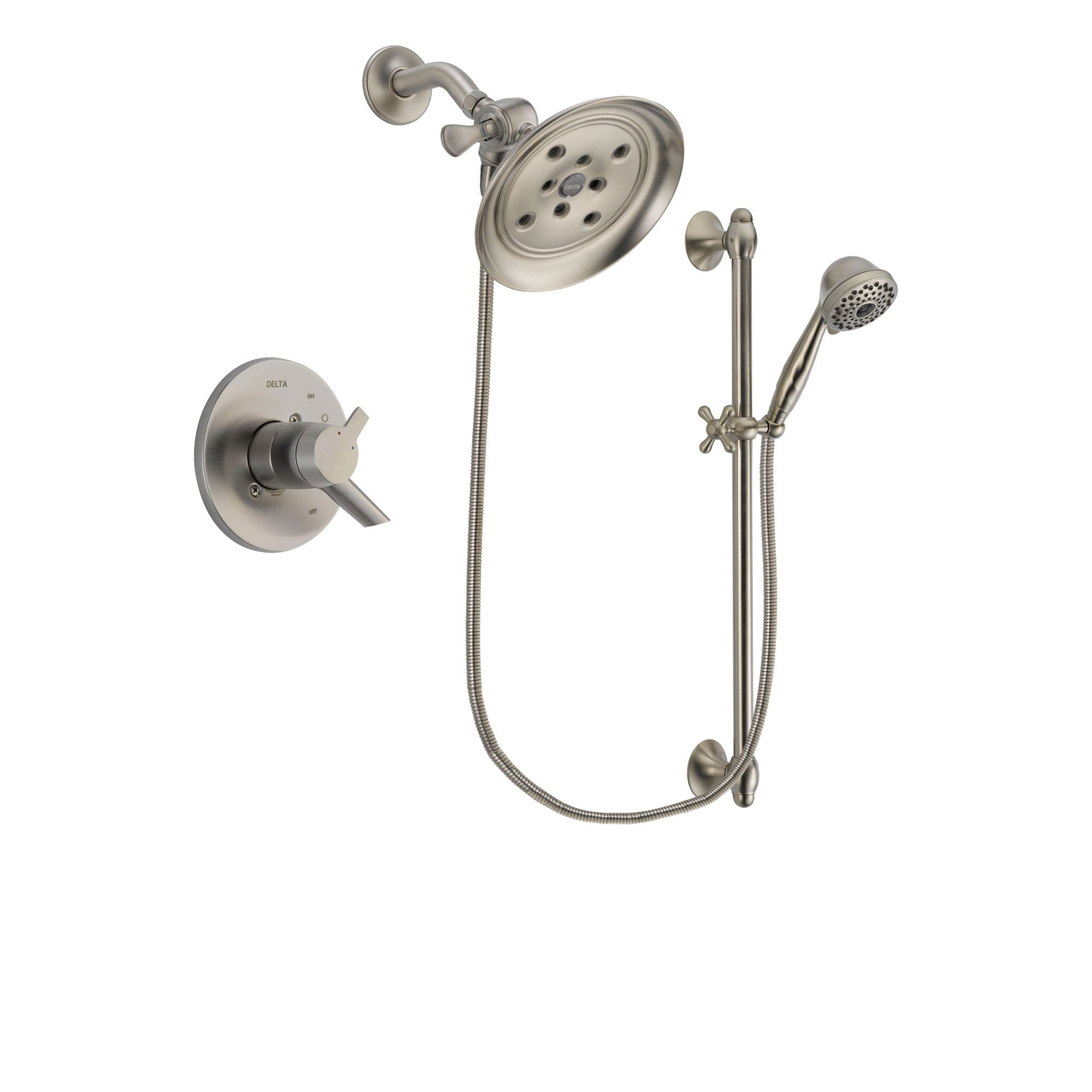 Delta Compel Stainless Steel Finish Shower Faucet System w/ Hand Spray DSP1742V