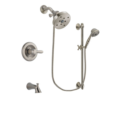 Delta Lahara Stainless Steel Finish Tub and Shower System w/Hand Shower DSP1761V