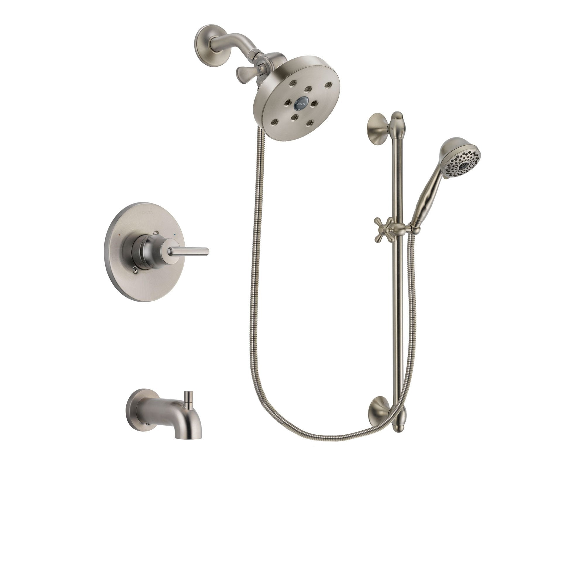 Delta Trinsic Stainless Steel Finish Tub and Shower System w/Hand Spray DSP1763V