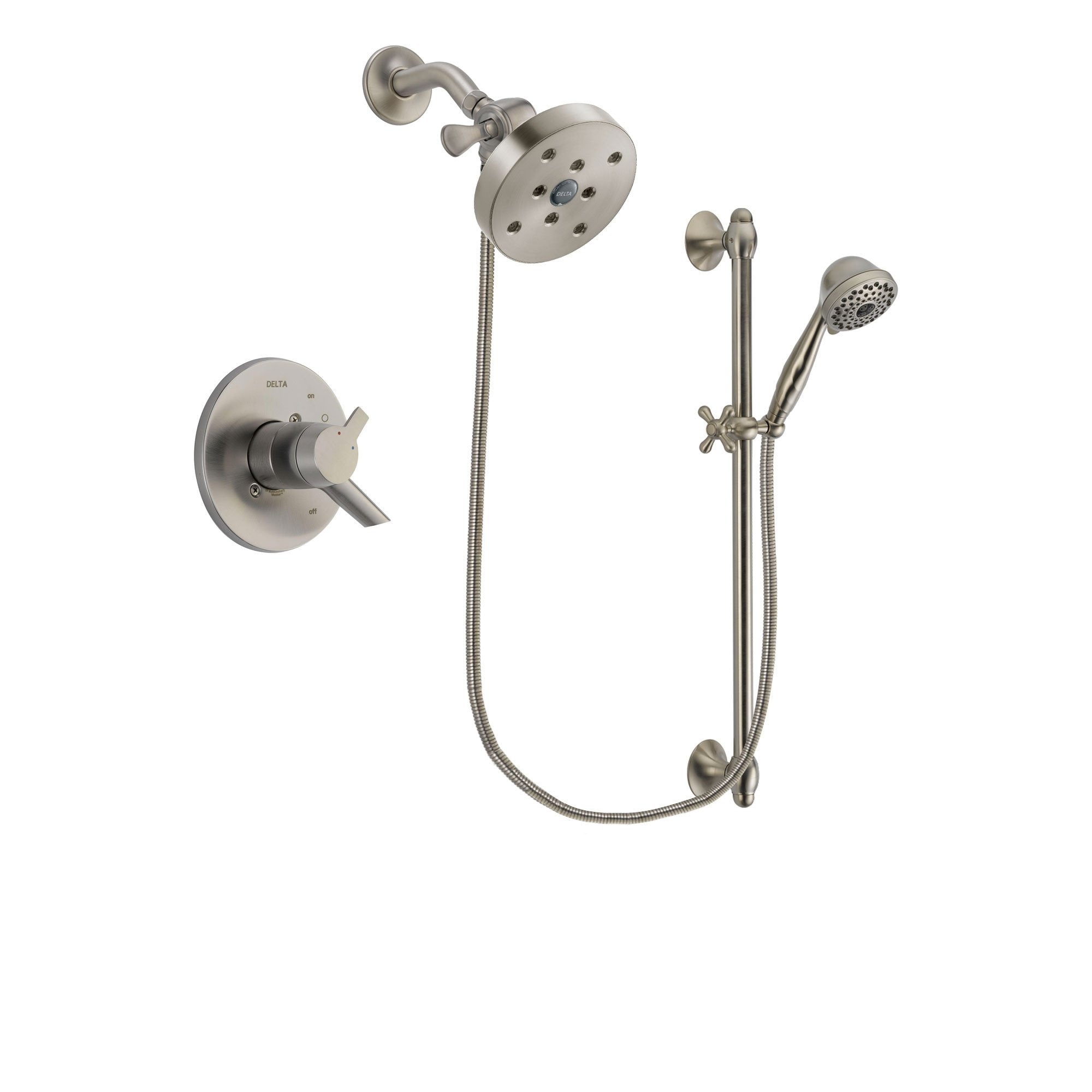Delta Compel Stainless Steel Finish Shower Faucet System w/ Hand Spray DSP1776V