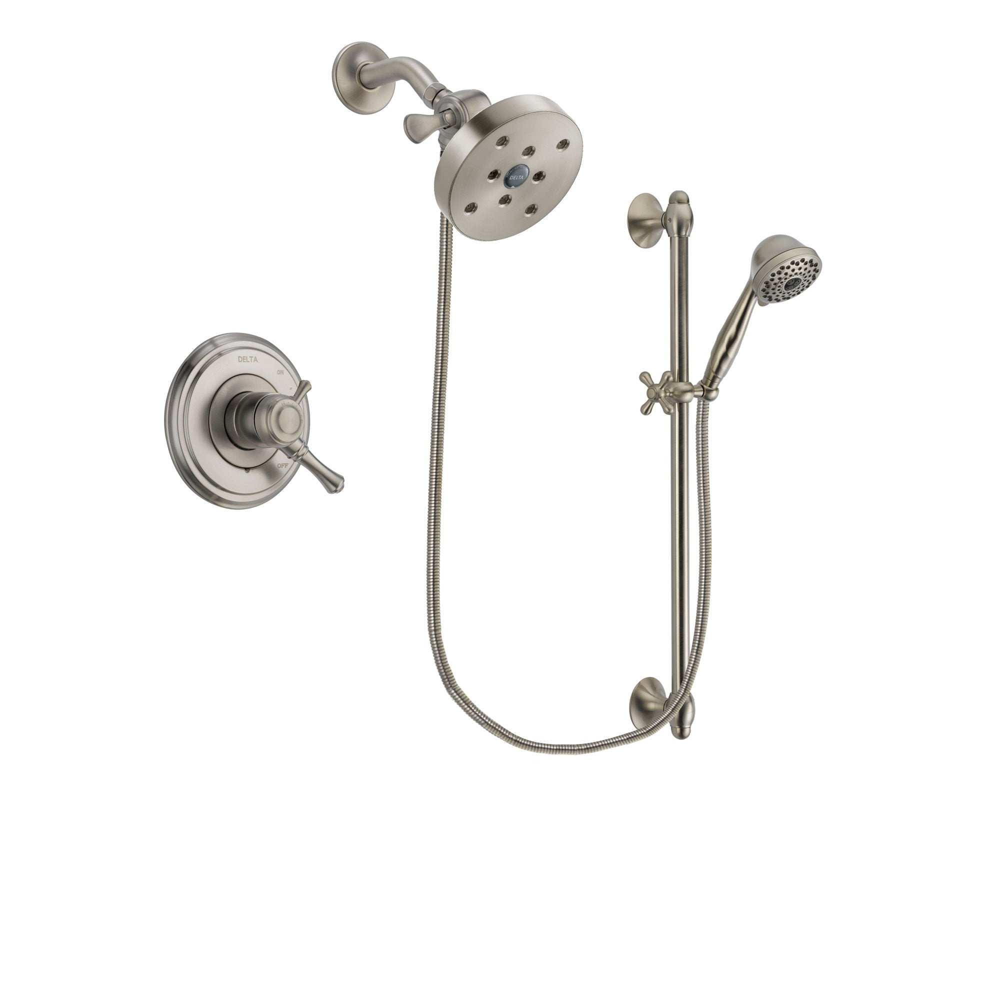 Delta Cassidy Stainless Steel Finish Shower Faucet System w/Hand Shower DSP1784V
