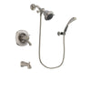 Delta Addison Stainless Steel Finish Thermostatic Tub and Shower Faucet System Package with Shower Head and Wall Mounted Handshower Includes Rough-in Valve and Tub Spout DSP1791V
