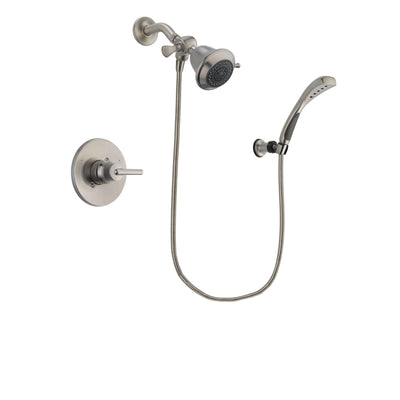 Delta Trinsic Stainless Steel Finish Shower Faucet System Package with Shower Head and Wall Mounted Handshower Includes Rough-in Valve DSP1798V