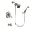 Delta Cassidy Stainless Steel Finish Dual Control Tub and Shower Faucet System Package with Shower Head and Wall Mounted Handshower Includes Rough-in Valve and Tub Spout DSP1817V