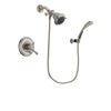 Delta Cassidy Stainless Steel Finish Dual Control Shower Faucet System Package with Shower Head and Wall Mounted Handshower Includes Rough-in Valve DSP1818V