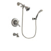 Delta Lahara Stainless Steel Finish Thermostatic Tub and Shower Faucet System Package with Water Efficient Showerhead and Wall Mounted Handshower Includes Rough-in Valve and Tub Spout DSP1819V