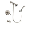 Delta Cassidy Stainless Steel Finish Thermostatic Tub and Shower Faucet System Package with Water Efficient Showerhead and Wall Mounted Handshower Includes Rough-in Valve and Tub Spout DSP1827V