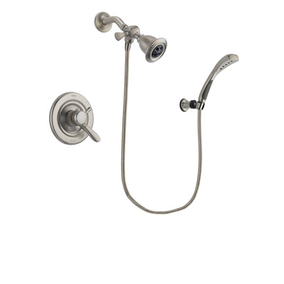 Delta Lahara Stainless Steel Finish Dual Control Shower Faucet System Package with Water Efficient Showerhead and Wall Mounted Handshower Includes Rough-in Valve DSP1840V