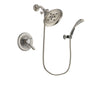 Delta Lahara Stainless Steel Finish Dual Control Shower Faucet System Package with Large Rain Showerhead and Wall Mounted Handshower Includes Rough-in Valve DSP1874V
