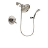 Delta Trinsic Stainless Steel Finish Dual Control Shower Faucet System Package with Large Rain Showerhead and Wall Mounted Handshower Includes Rough-in Valve DSP1876V