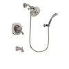 Delta Addison Stainless Steel Finish Thermostatic Tub and Shower Faucet System Package with 5-1/2 inch Shower Head and Wall Mounted Handshower Includes Rough-in Valve and Tub Spout DSP1893V