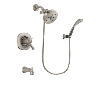 Delta Addison Stainless Steel Finish Thermostatic Tub and Shower Faucet System Package with 5-1/2 inch Shower Head and Wall Mounted Handshower Includes Rough-in Valve and Tub Spout DSP1893V