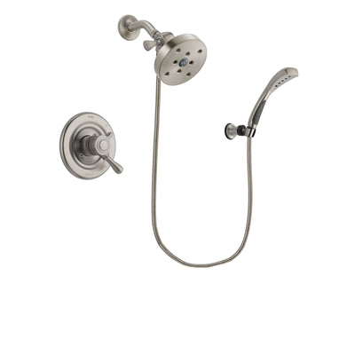 Delta Leland Stainless Steel Finish Dual Control Shower Faucet System Package with 5-1/2 inch Shower Head and Wall Mounted Handshower Includes Rough-in Valve DSP1914V