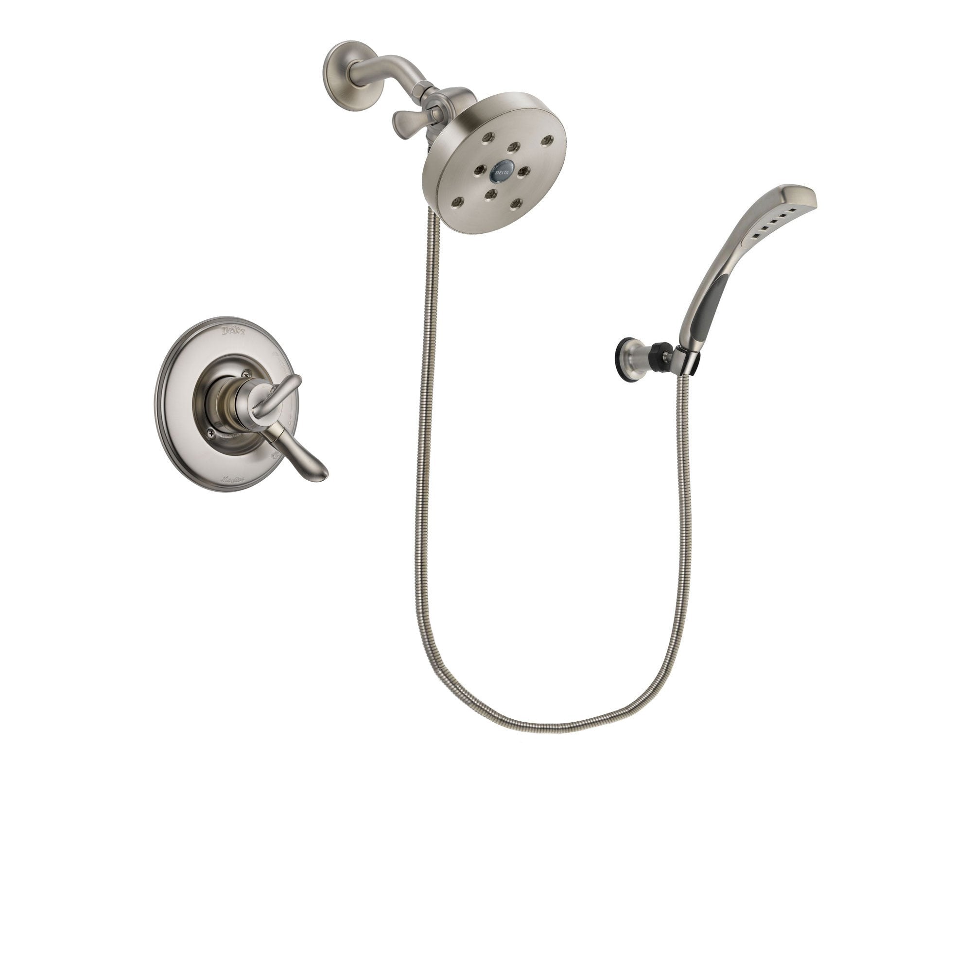 Delta Linden Stainless Steel Finish Dual Control Shower Faucet System Package with 5-1/2 inch Shower Head and Wall Mounted Handshower Includes Rough-in Valve DSP1918V