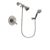 Delta Leland Stainless Steel Finish Dual Control Shower Faucet System Package with Water Efficient Showerhead and 5-Setting Wall Mount Personal Handheld Shower Includes Rough-in Valve DSP1982V