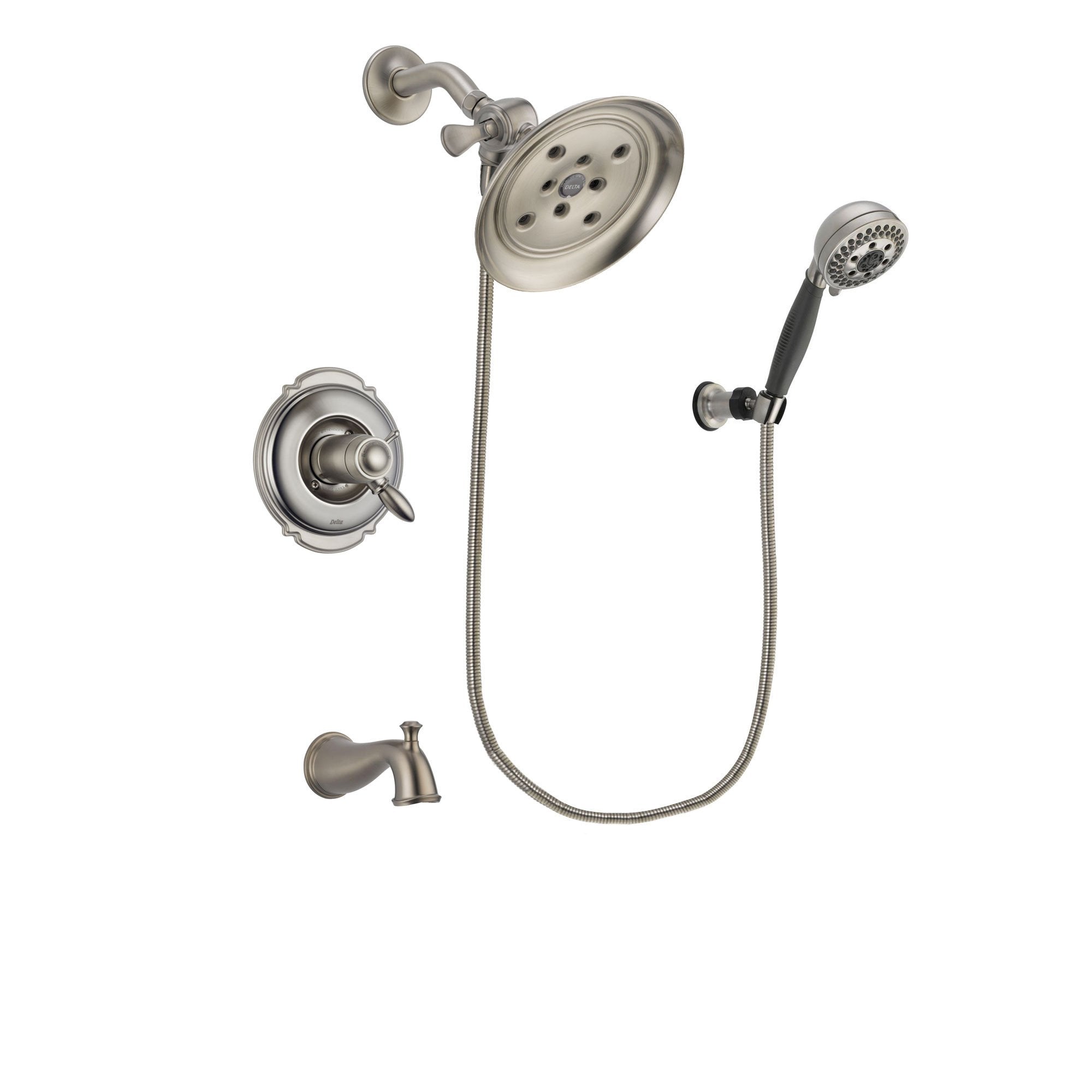 Delta Victorian Stainless Steel Finish Tub & Shower System w/Hand Spray DSP1991V