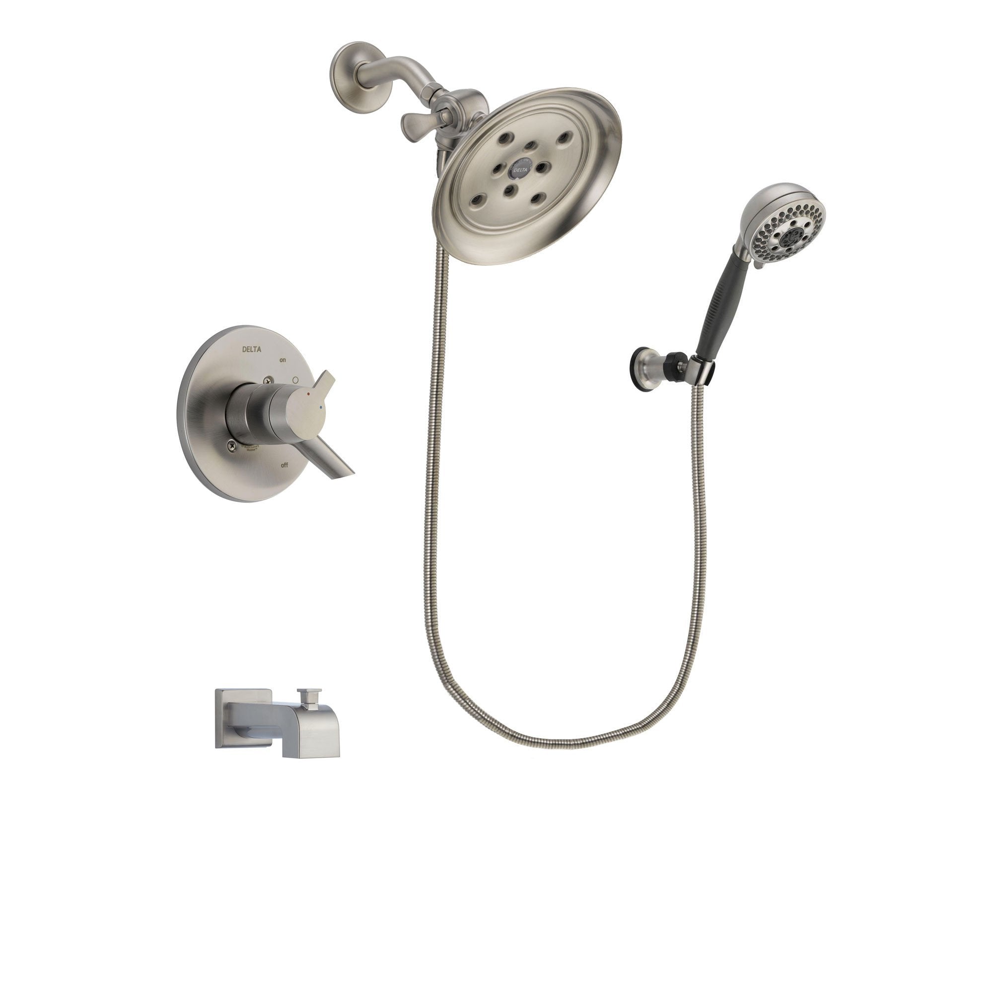 Delta Compel Stainless Steel Finish Tub and Shower System w/Hand Shower DSP2013V