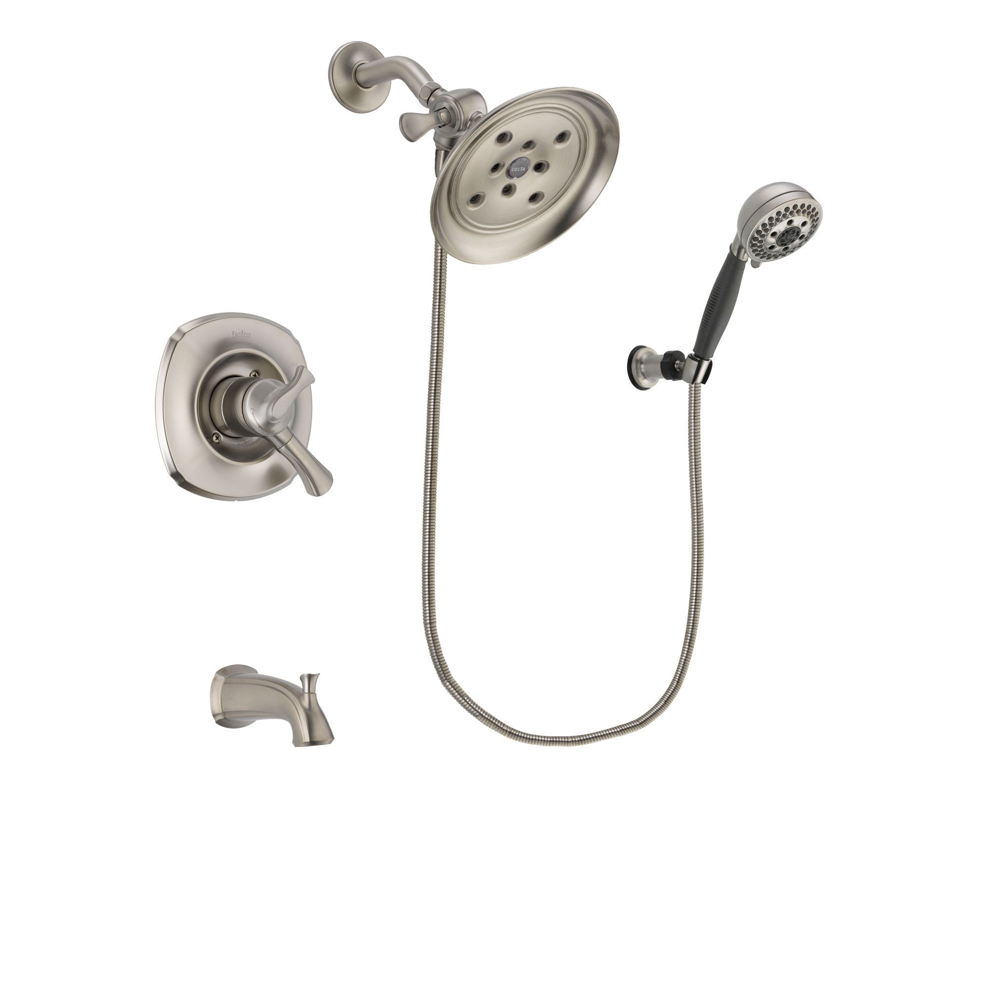 Delta Addison Stainless Steel Finish Tub and Shower System w/Hand Spray DSP2017V