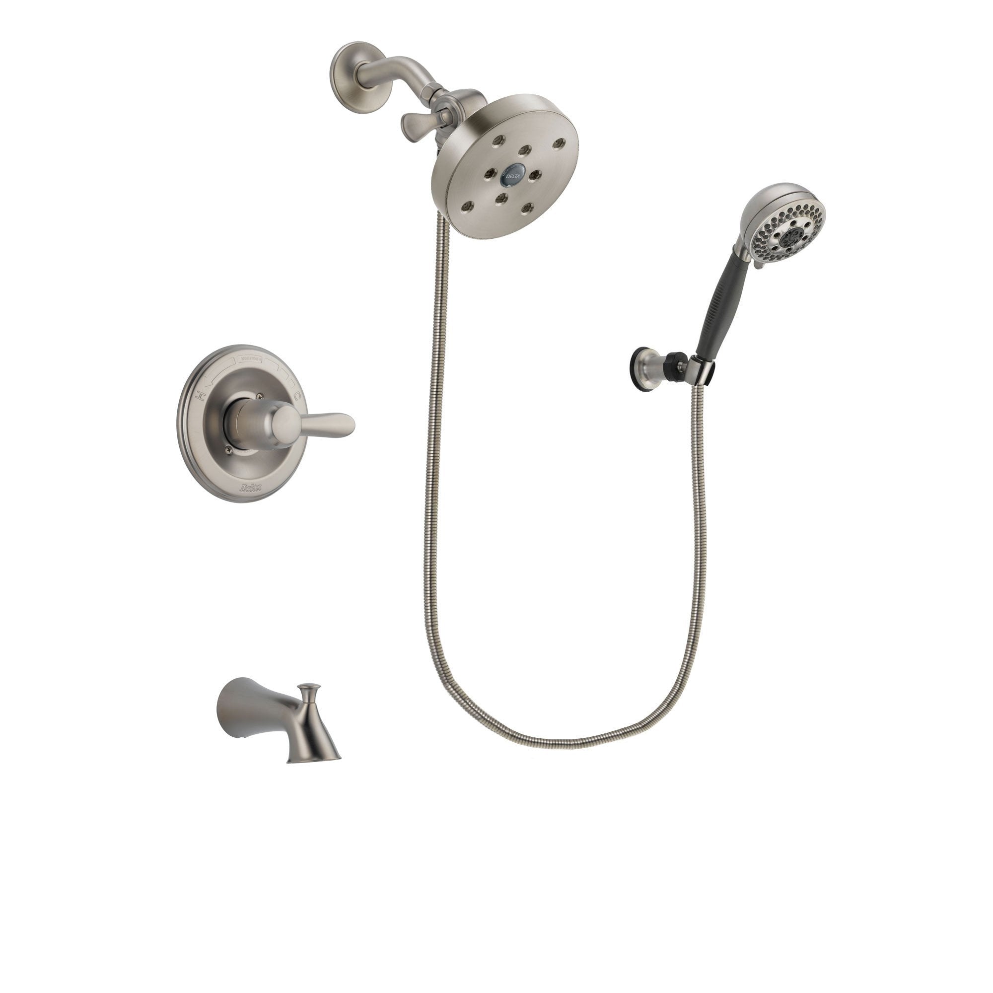 Delta Lahara Stainless Steel Finish Tub and Shower System w/Hand Shower DSP2033V