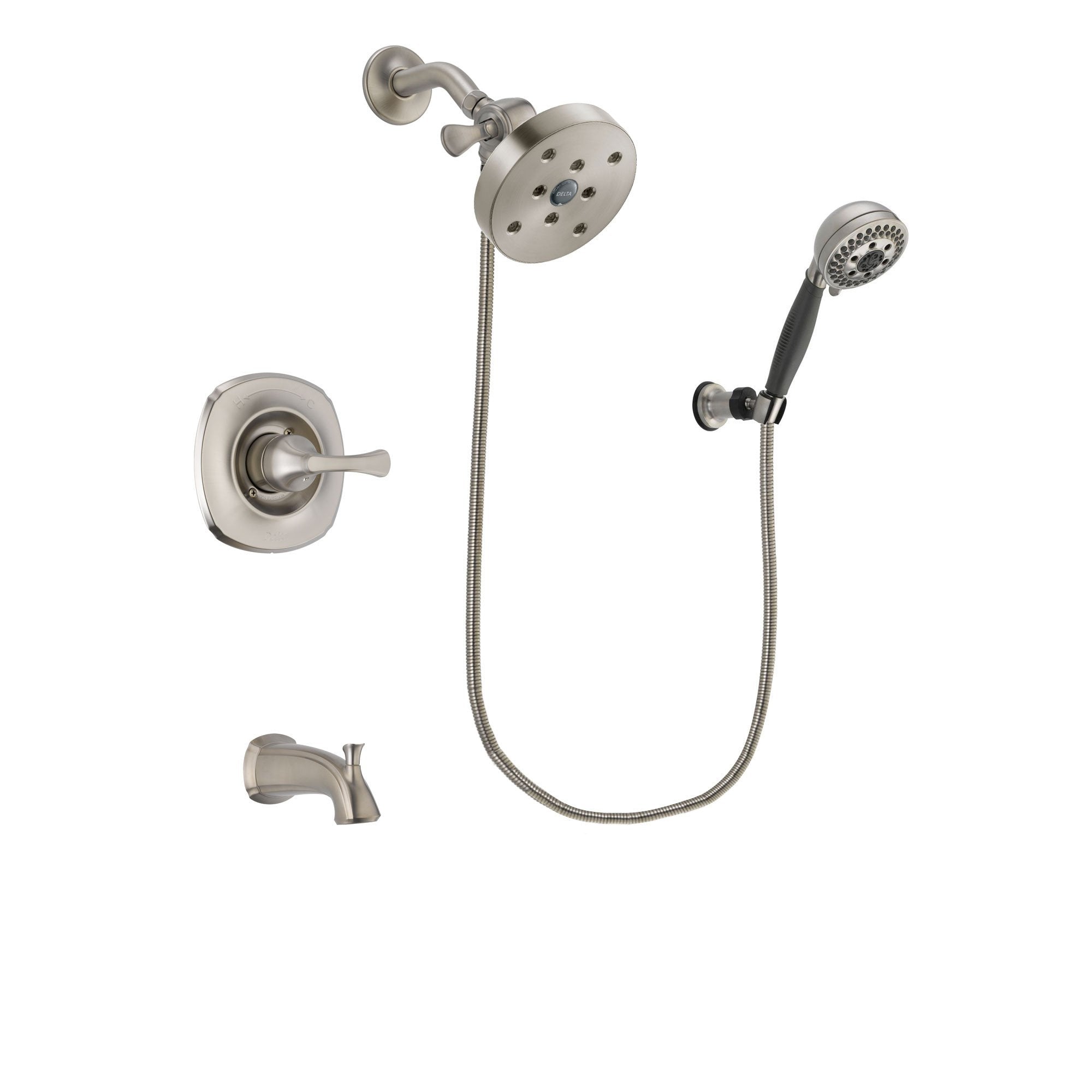 Delta Addison Stainless Steel Finish Tub and Shower System w/Hand Spray DSP2039V