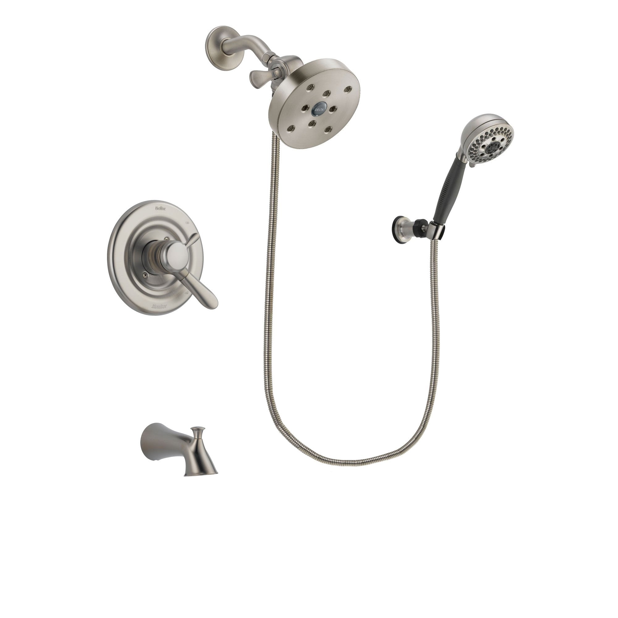 Delta Lahara Stainless Steel Finish Tub and Shower System w/Hand Shower DSP2043V