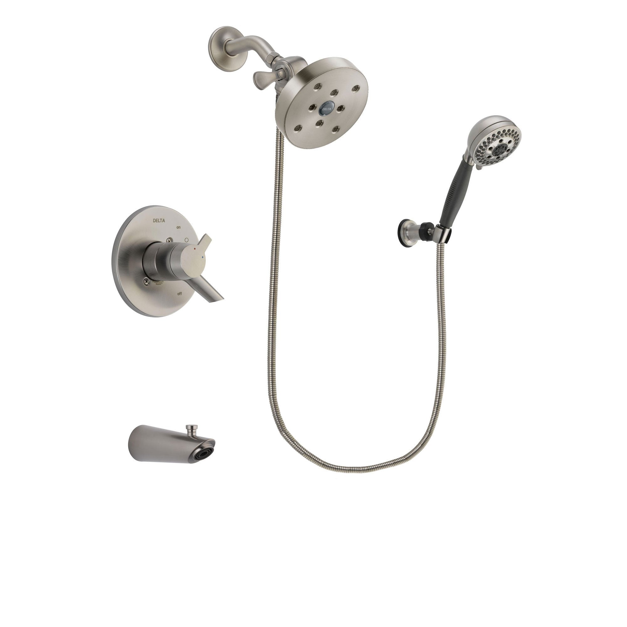 Delta Compel Stainless Steel Finish Tub and Shower System w/Hand Shower DSP2047V
