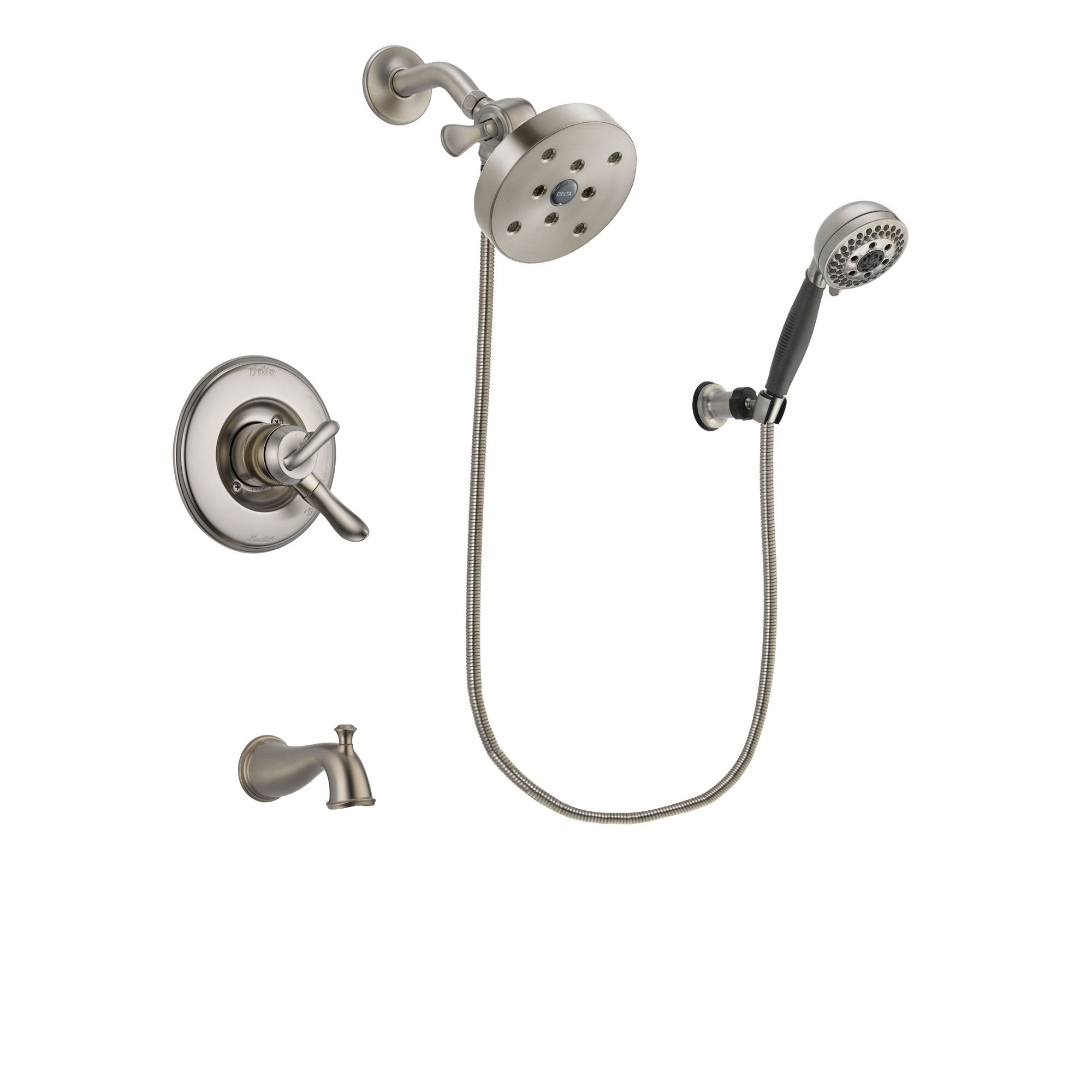 Delta Linden Stainless Steel Finish Tub And Shower System W Hand Showe   DSP2053V 