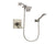 Delta Arzo Stainless Steel Finish Thermostatic Shower Faucet System Package with Square Showerhead and Modern Wall Mount Handheld Shower Spray Includes Rough-in Valve DSP2062V