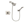 Delta Vero Stainless Steel Finish Shower Faucet System Package with Square Showerhead and Modern Wall Mount Handheld Shower Spray Includes Rough-in Valve DSP2066V
