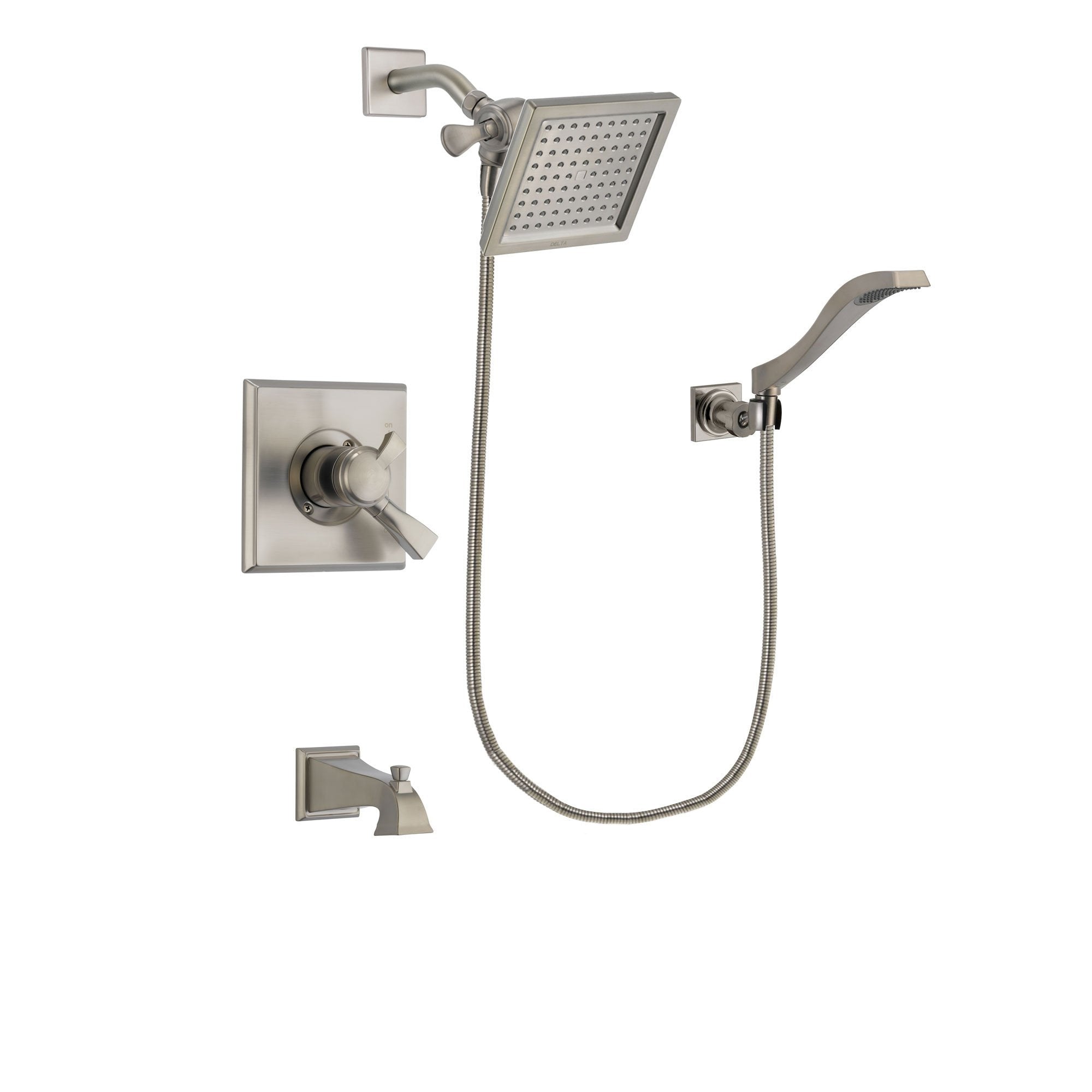 Delta Dryden Stainless Steel Finish Tub and Shower System w/Hand Shower DSP2087V