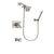 Delta Vero Stainless Steel Finish Thermostatic Tub and Shower Faucet System Package with Square Showerhead and Modern Handheld Shower Spray Includes Rough-in Valve and Tub Spout DSP2113V